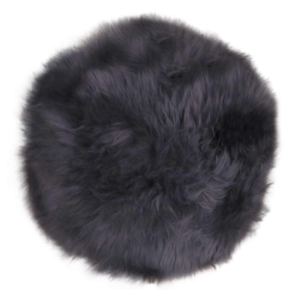 Lammfell-Sitzkissen – Ø35 cm, rund, echtes Lammfell